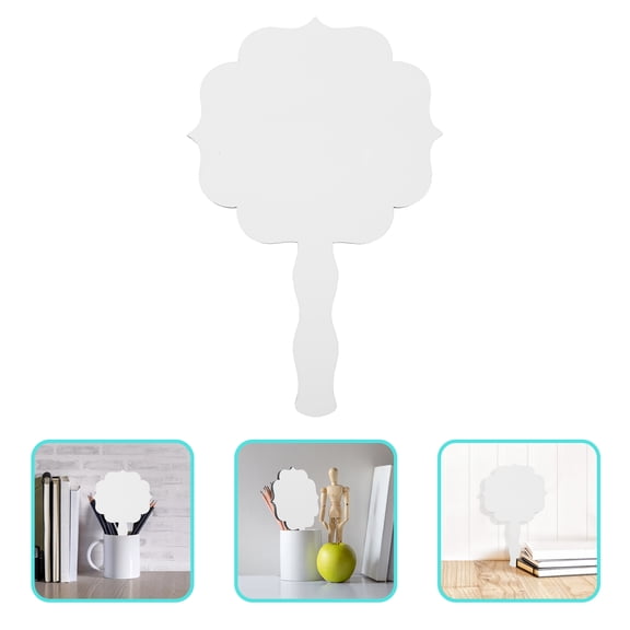 OUNONA Decorative Picture Frames Fan Photo Frame DIY Photo Frame 17.5x11.3cm White