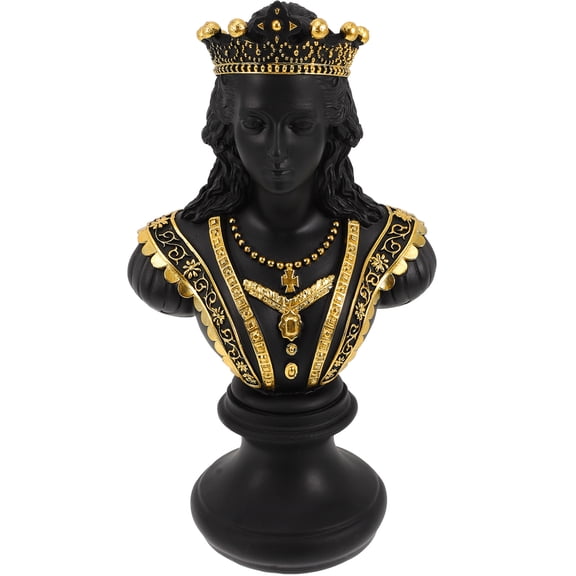 WEAVILUX Resin Chess for Cabinet Bookshelf Chess Decor Black Synthetic Resin 1Pcs