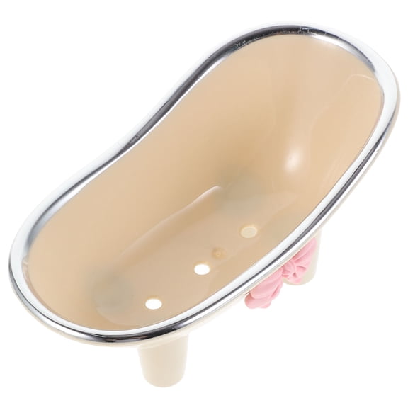 OUNONA Bathtub Shape Soap Dish Made of ABS Material for Home Use with Lightweight Compact Design