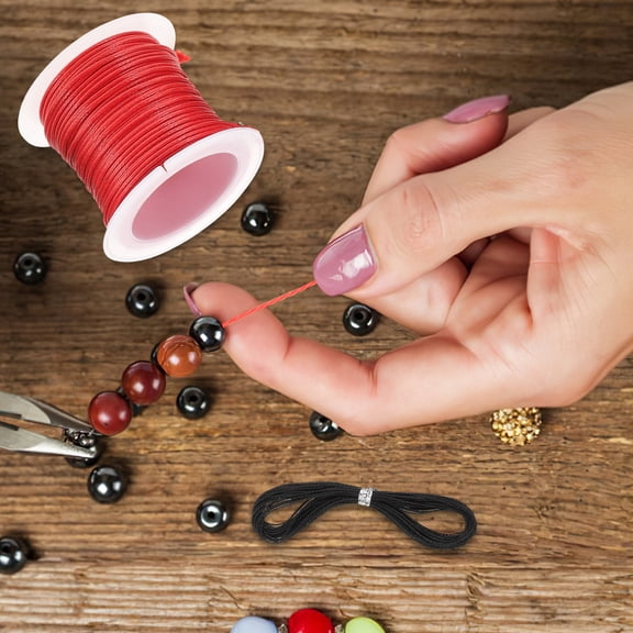 OUNONA Decorative Wax Strings Assorted Color Jewelry Craft Rope for Beading and DIY Projects