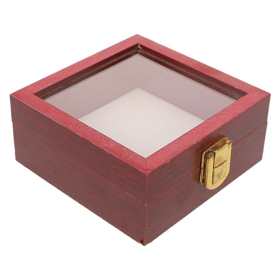 OUNONA Coffee Wood Shadow Box Display Case with Acrylic Lid for Butterfly and Insect Specimen Collections