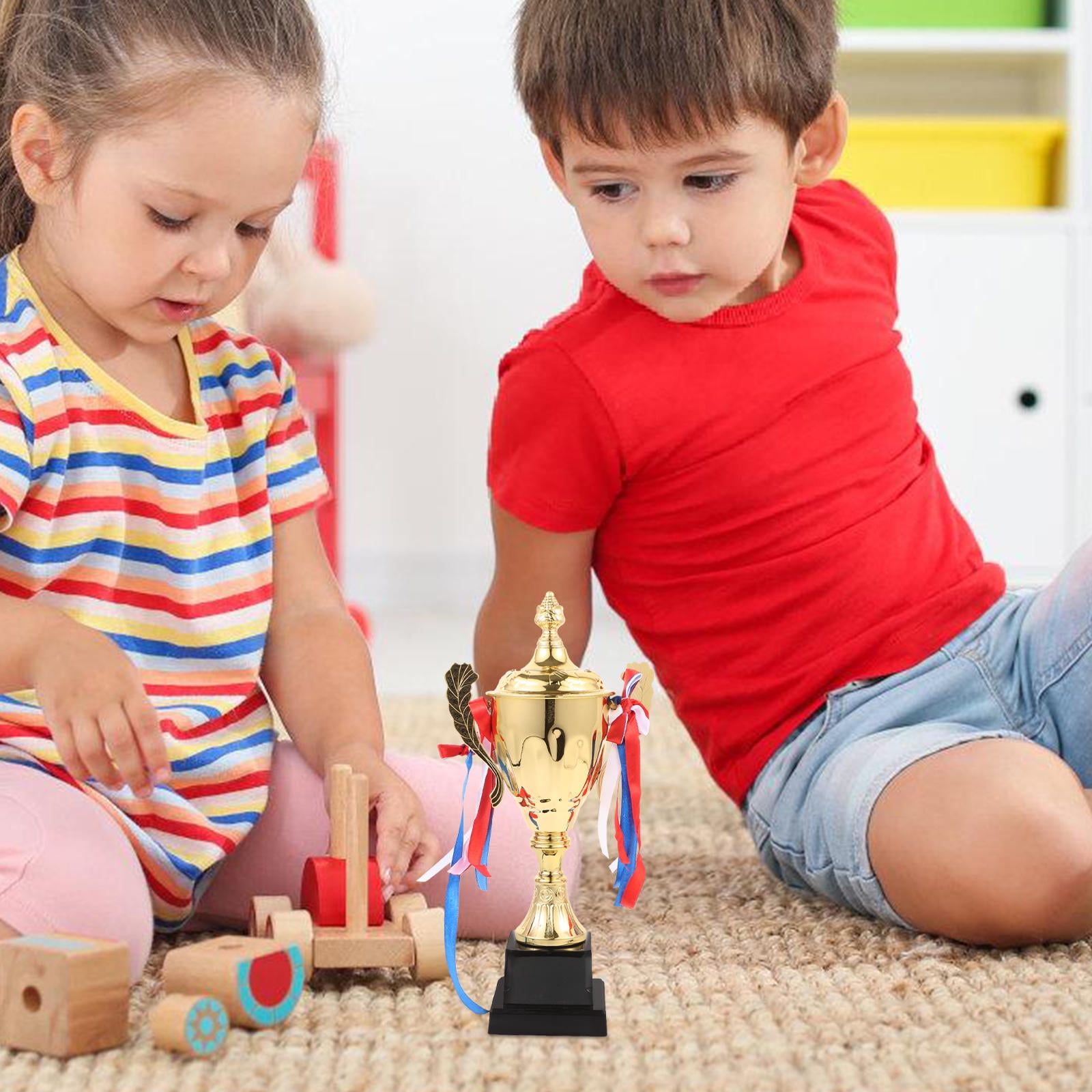 OUNONA Elegant Plastic Trophy Cup Multi-Purpose Award for Winning Prizes and Recognition
