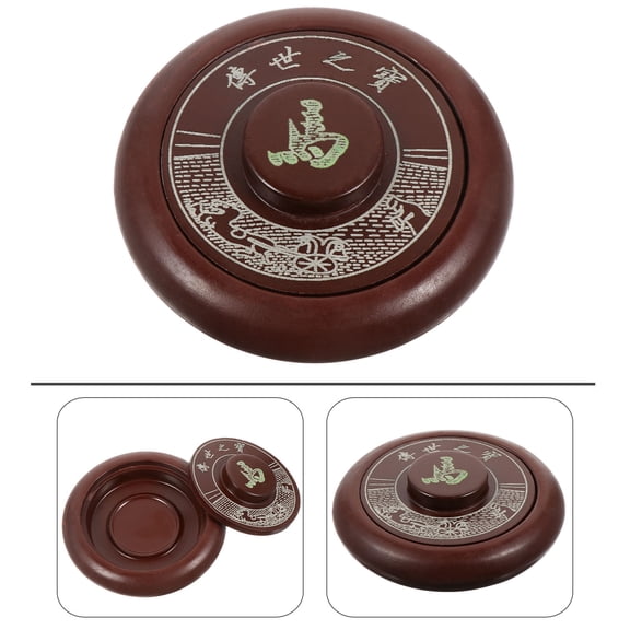 OUNONA Delicate Red Plastic Inkstone for Home Use Durable and Easy to Carry 4 Inches