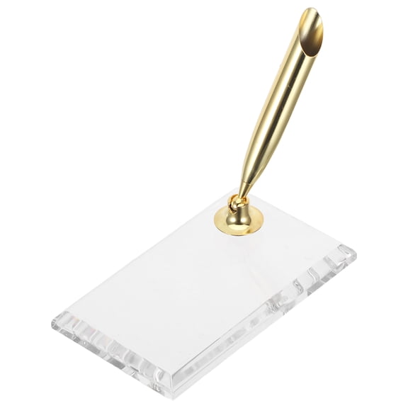 OUNONA Desktop Fountain Pen Rest Acrylic Holder Sturdy Solid Base Pen Holder for Office Desk