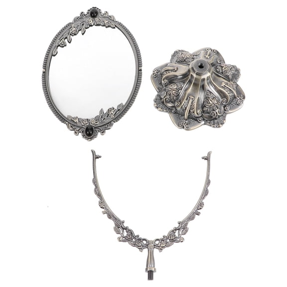 OUNONA  Desktop Mirror Tabletop Retro Vanity Exquisite Design High Definition