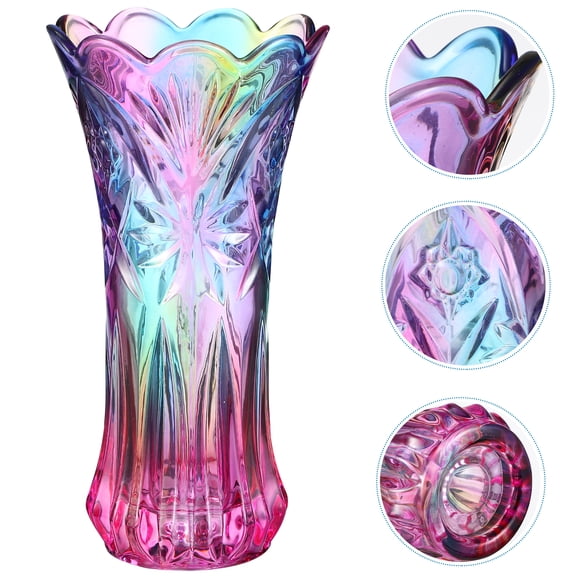WEAVILUX Vase Glass Cabbage Shape Simple Design Home Decoration 1Set 9.4x4.9x4.9in