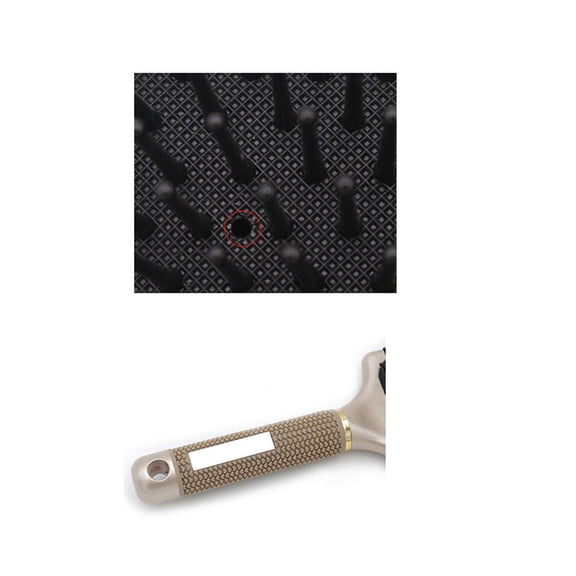 OUNONA Detangling Hair Brush with Cushion and Ball Tipped Bristles for Thick Hair in Plated Gold