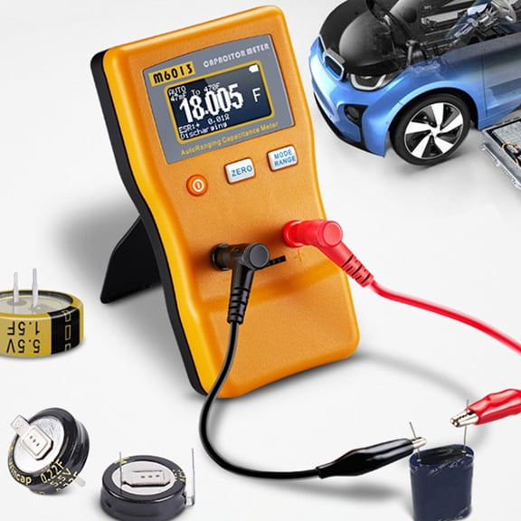 OUNONA Capacitance Meter Digital Capacitor Measuring Device Portable Assorted Colors