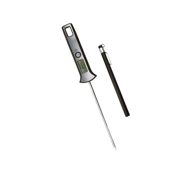 OUNONA Digital Thermometer with Removable Probe for Bbq Poultry Steak Cooking in Grey Color