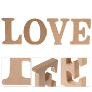 DRAFIDEEP Wood Love Letters Signs Couples Valentine's Day Home Decor 1 Set 3.9X3.5In