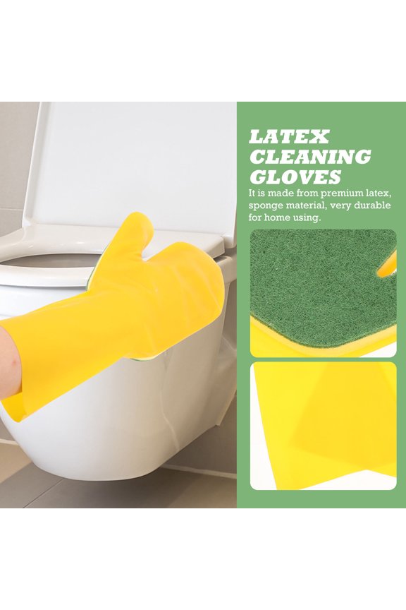 Latex Nonslip Cleaning Gloves Assorted Color for Home