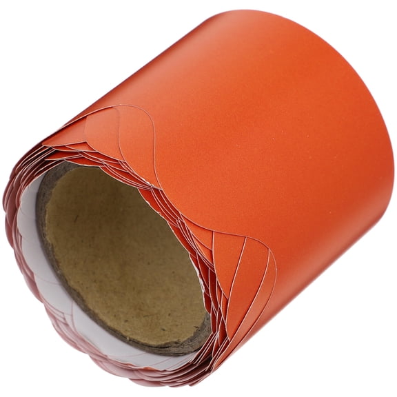 OUNONA Orange Pastel Border Trim for Bulletin Boards - 1 Set Decorative Classroom and Office Supplies for Teachers and Students