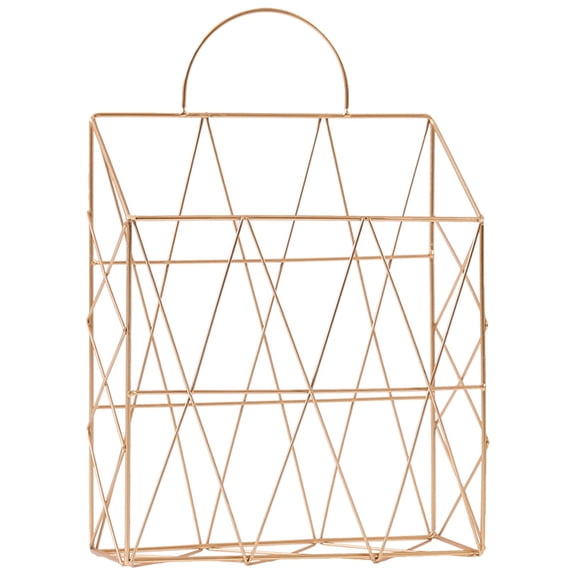 NUOLUX Iron Storage Basket Curved Lines Golden 1Set