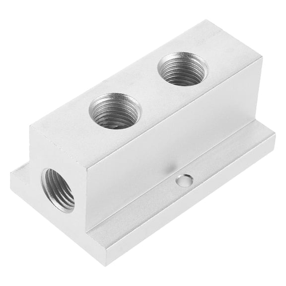 FOLOYORI Plated Silver Gas Splitter Manifold for Pneumatic Systems with Robust Design and Versatile Use
