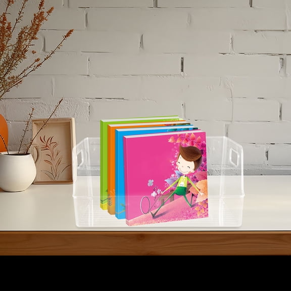 OUNONA Transparent Document Holder and Magazine File Organizer for Office Desk, Paper Sorting, Workspace Storage and Organization