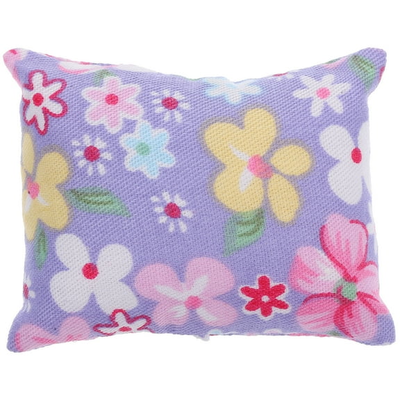 OUNONA Dollhouse Pillow Decor Simulated Seat Cushion Small Throw Pillow for Model Dollhouse Accessories