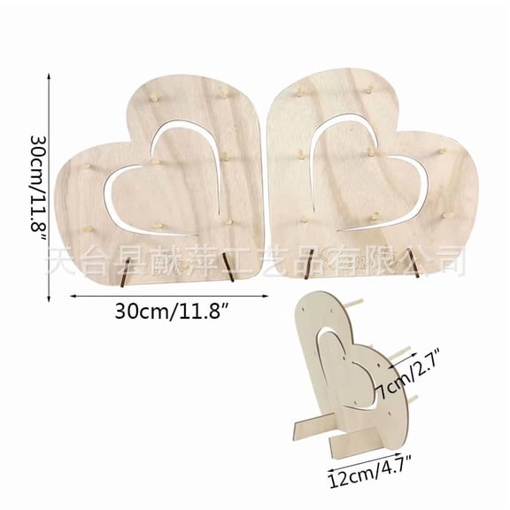 OUNONA Wooden Donut Holder Stand Multi-Layer Cake Display Stand Rustic Dessert Table Display for Parties and Events