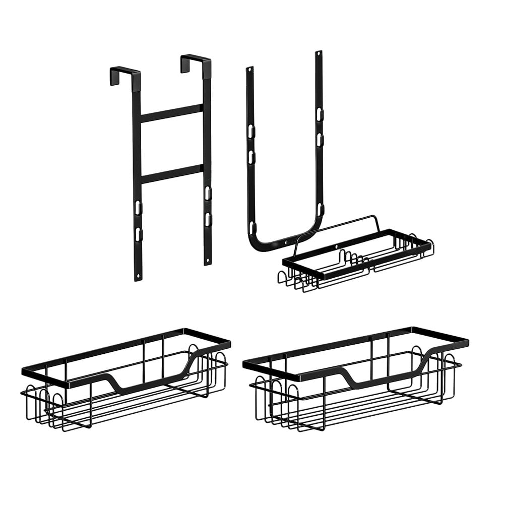 OUNONA Over The Door Bathroom Organizer 3 Tier Bathroom Door Shower ...