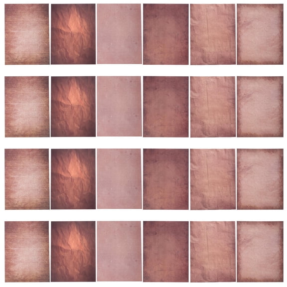 OUNONA Double Sided Vintage Design Writing Paper Assorted Color Thick Smooth Paper for Letters Scrapbooking