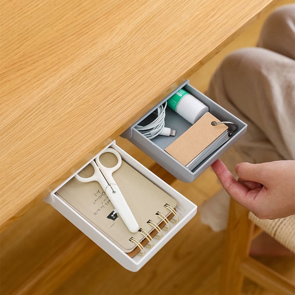 OUNONA  Drawer Organizer Tray Paste Pen Bucket under Desk Storage