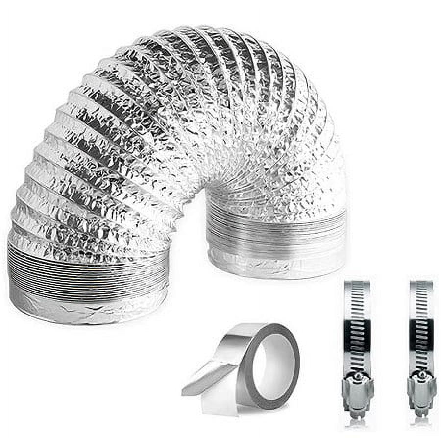 OUNONA Dryer Vent Hose Aluminum Foil Ducting Flexible Dryer Ducting Air