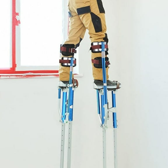 OUNONA Drywall Stilts Fixing Straps Kit with Adjustable Nylon Straps for and , Dark Red, Complete 2-Piece Set