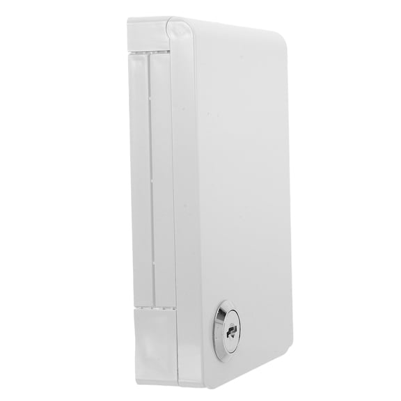 OUNONA Durable ABS White Outdoor Switch Box with Locking Mechanism and Waterproof Electrical Socket Guard