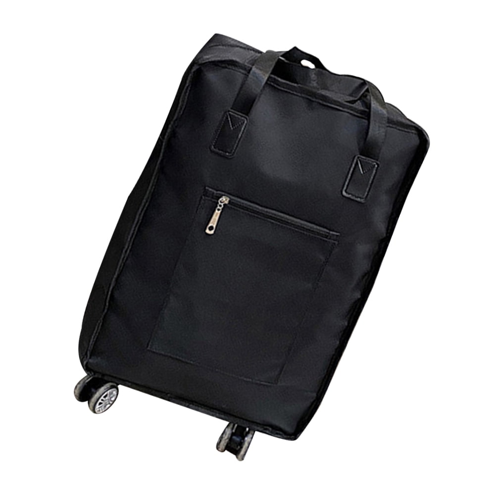 OUNONA 30L Black Foldable with Universal Wheels, Oxford Cloth Storage Luggage for Easy Carry