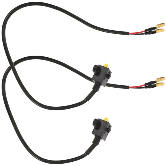 OUNONA Durable Black Motorcycle Brake Light Switch with Power Cutoff Micro Button for Easy Installation