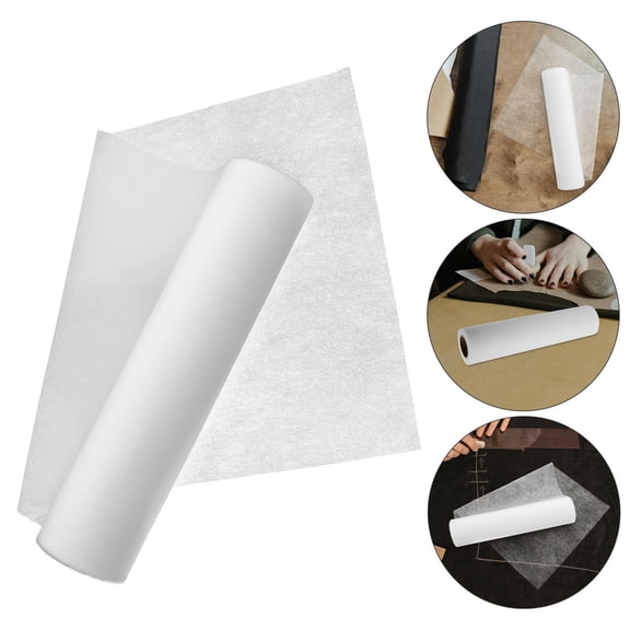 OUNONA Double Sided Fusible Interfacing for Quilting White Non Woven Fabric Support for Makers 1 Roll