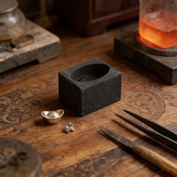 OUNONA Graphite Mold Cube for Metal Casting and Jewelry Making with Detailed Shape Design