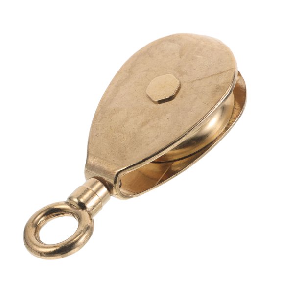 OUNONA Durable Marine Pulley System Brass Flag Rope Pulley with Protective Finish for Sailboats