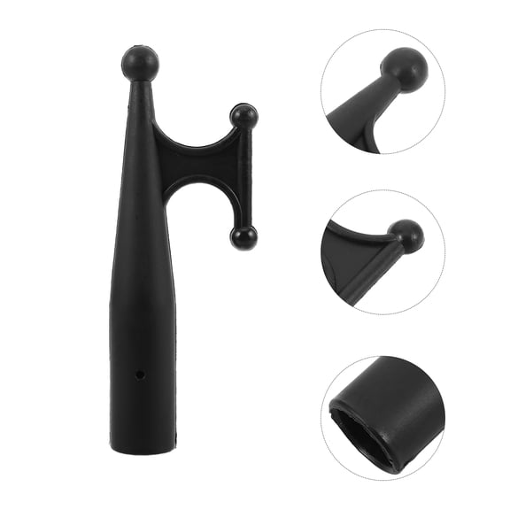 OUNONA Heavy-Duty Nylon Boat Hook Attachment for Dock Poles, Floating Marine Replacement Accessory in Black
