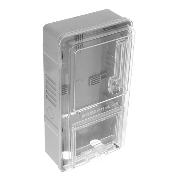 OUNONA Durable Pc Plastic Household Electric Meter Box with Transparent Cover for Outdoor Protection