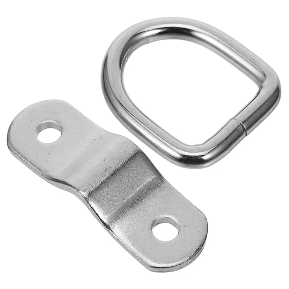 OUNONA Durable Plated Silver D Ring Tie Down Anchor Quick Install for Trailer and Car