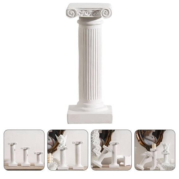 OUNONA Resin Roman Column Statue for Home Entryway, Wedding Decoration, Garden , Indoor Outdoor Display