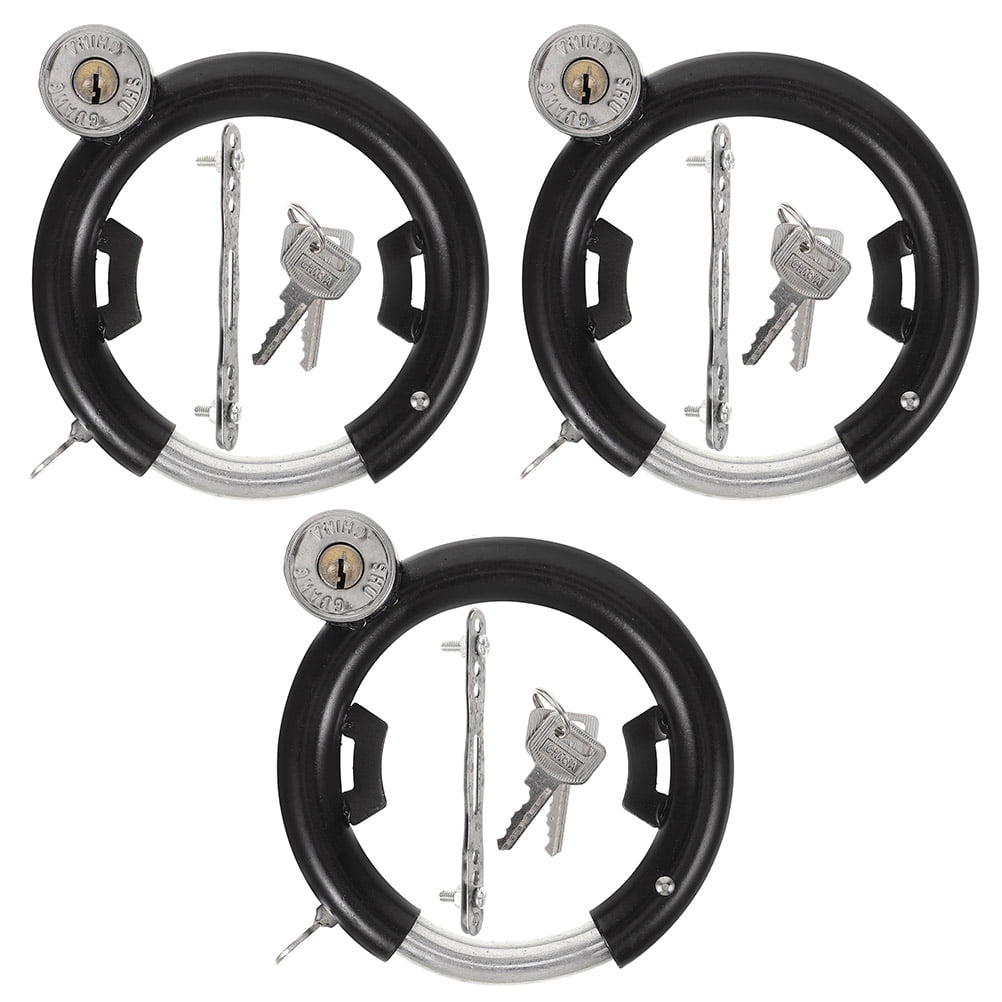 OUNONA Durable Stainless Steel Bike Lock for Bicycles with Excellent Wear Resistance and Security Black