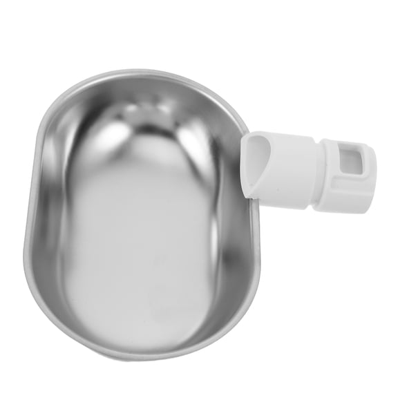 OUNONA Anti Spill Stainless Steel Cat Water Plate Replacement for Pet Feeding Stations