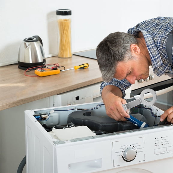 OUNONA Durable Stainless Steel Washer Spanner Wrench for Repair Use Silver 2pcs