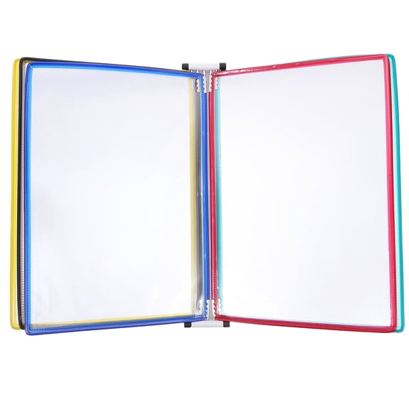 OUNONA Wall Mounted File Organizer Rack with Iron and PVC for Office Paper Display