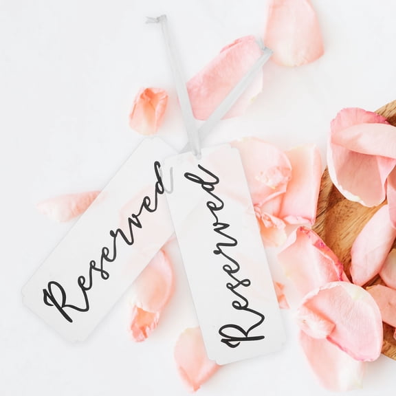 OUNONA Elegant Acrylic Reserved Signs for Party with Clear Identification and Versatile Use 6pcs