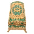 thumbnail image 1 of OUNONA Green Enamel Jewelry Box with Floral Carving, Hinged Design and Wear-Resistant Finish for Stylish Home Decor, 1 of 7