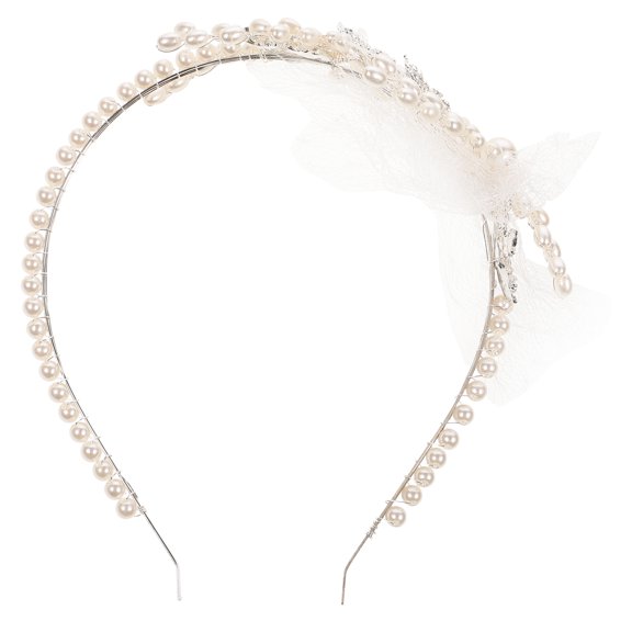 OUNONA Elegant Hair Accessory Bridal Headdress Alloy White 1Pack for Celebrations