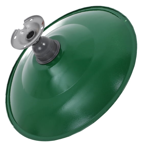 OUNONA Enamel Lamp Shade E27 Barn Industrial Style Lamp Cover 11.8inch Vintage Metal Cone Shaped Lamp Shade For Ceiling Decorative Light Shade Green