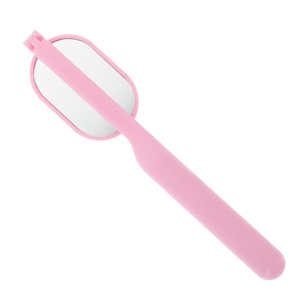 OUNONA Ergonomic Pink Eyelash Extension Mirror for Reflection with Portable Compact Design