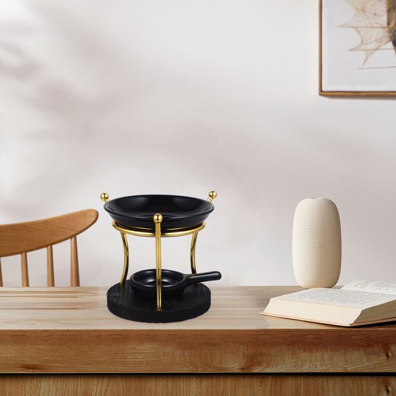 OUNONA Essential Oil Diffuser Holder Aromatherapy Lamp Gold 1Pcs for Housewarming