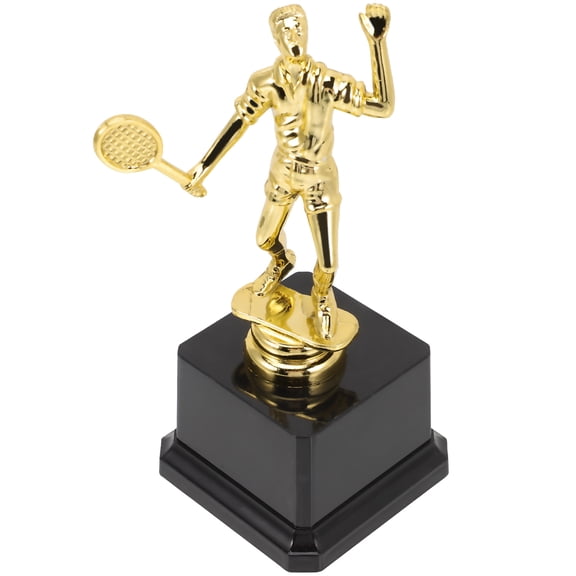 Tineasur Small Trophy Funny Badminton Trophy Plastic 1Pack