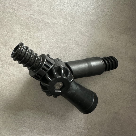 OUNONA Black Plastic Adjustable Pole Adapter with Threaded End for Household Cleaning