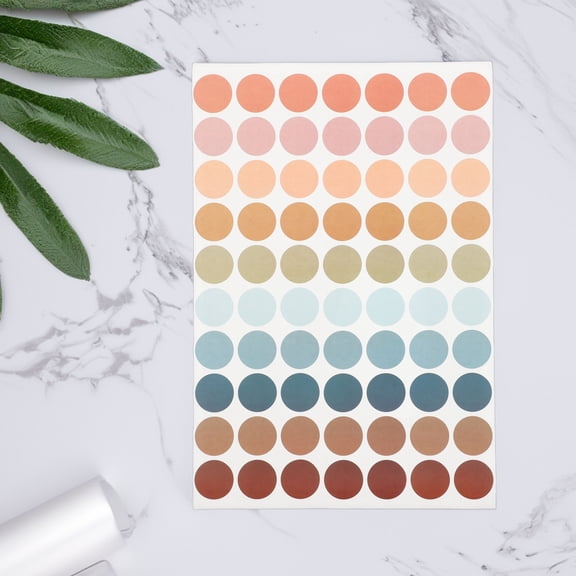 OUNONA FRCOLOR 20pcs Small Reward Stickers Blank Circle Stickers Round Color Coding Circle Dot Sticker Labels for Classroom Use