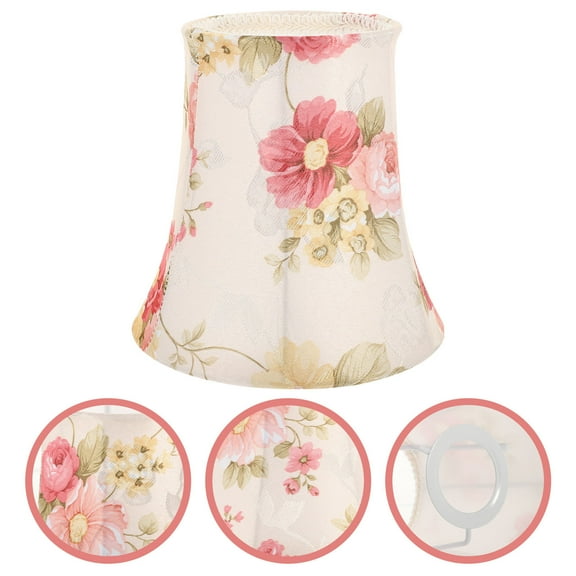 OUNONA 1 Piece Multi Colored Square Fabric Lamp Shade for Home Users in Bedroom and Living Room